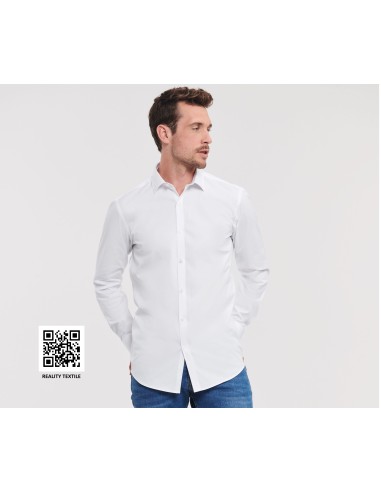 RUS-0R960M0-Men's Long Sleeve Fitted Ultimate Stretch Shirt